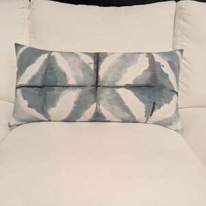 Abstract Blue and Gray Accent Pillow
